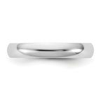 3.5mm 10K White Gold Lightweight Half Round Wedding Band - Sophia Jewelers