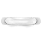 14k White Gold 4mm Lightweight Half Round Wedding Band