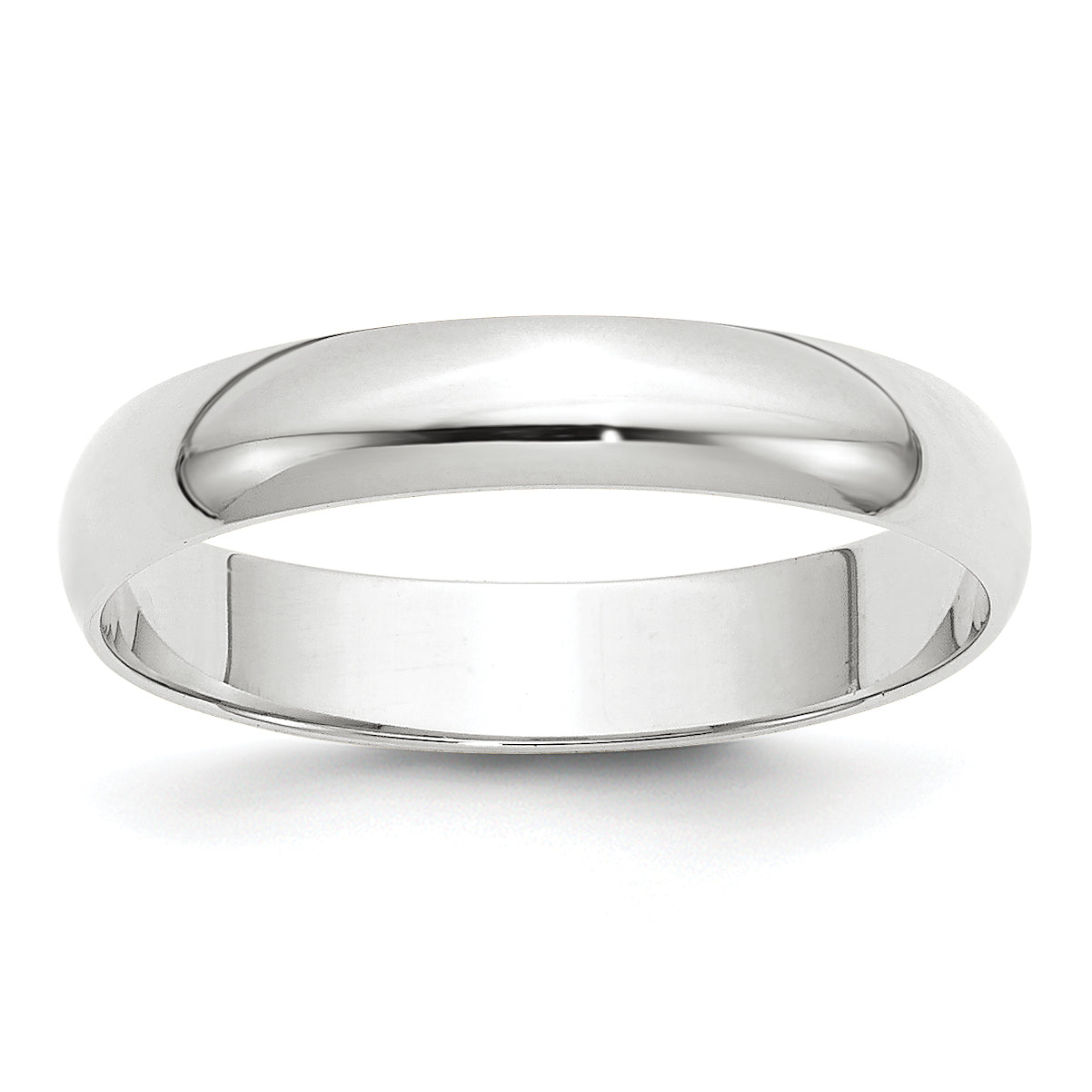 14K White Gold Half-Round Wedding Band 4mm Main image
