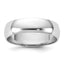 5.5mm 10K White Gold Lightweight Half Round Wedding Band - Sophia Jewelers