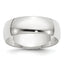 6.0mm 10K White Gold Lightweight Half Round Wedding Band - Sophia Jewelers