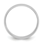 14K White Gold Half-Round Wedding Band 8mm