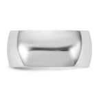 10K White Gold Half-Round Wedding Band 8.5mm