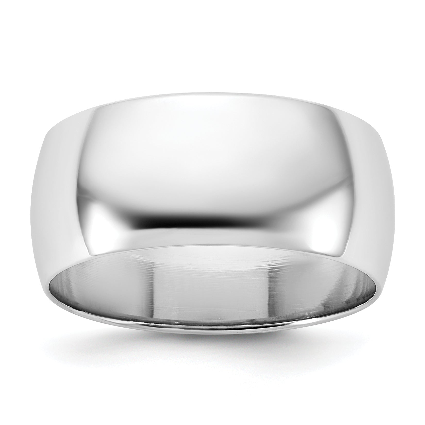 10K White Gold Half-Round Wedding Band 8.5mm Main image