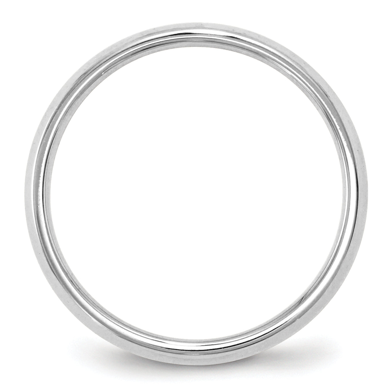 2.5mm 10K White Gold Knife Edge Comfort Fit Wedding Band - Sophia Jewelers