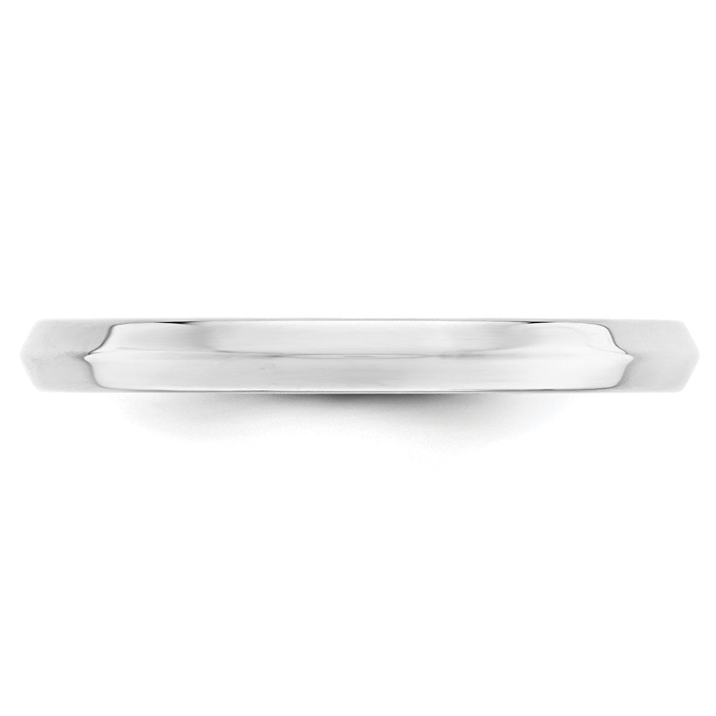 2.5mm 10K White Gold Knife Edge Comfort Fit Wedding Band - Sophia Jewelers