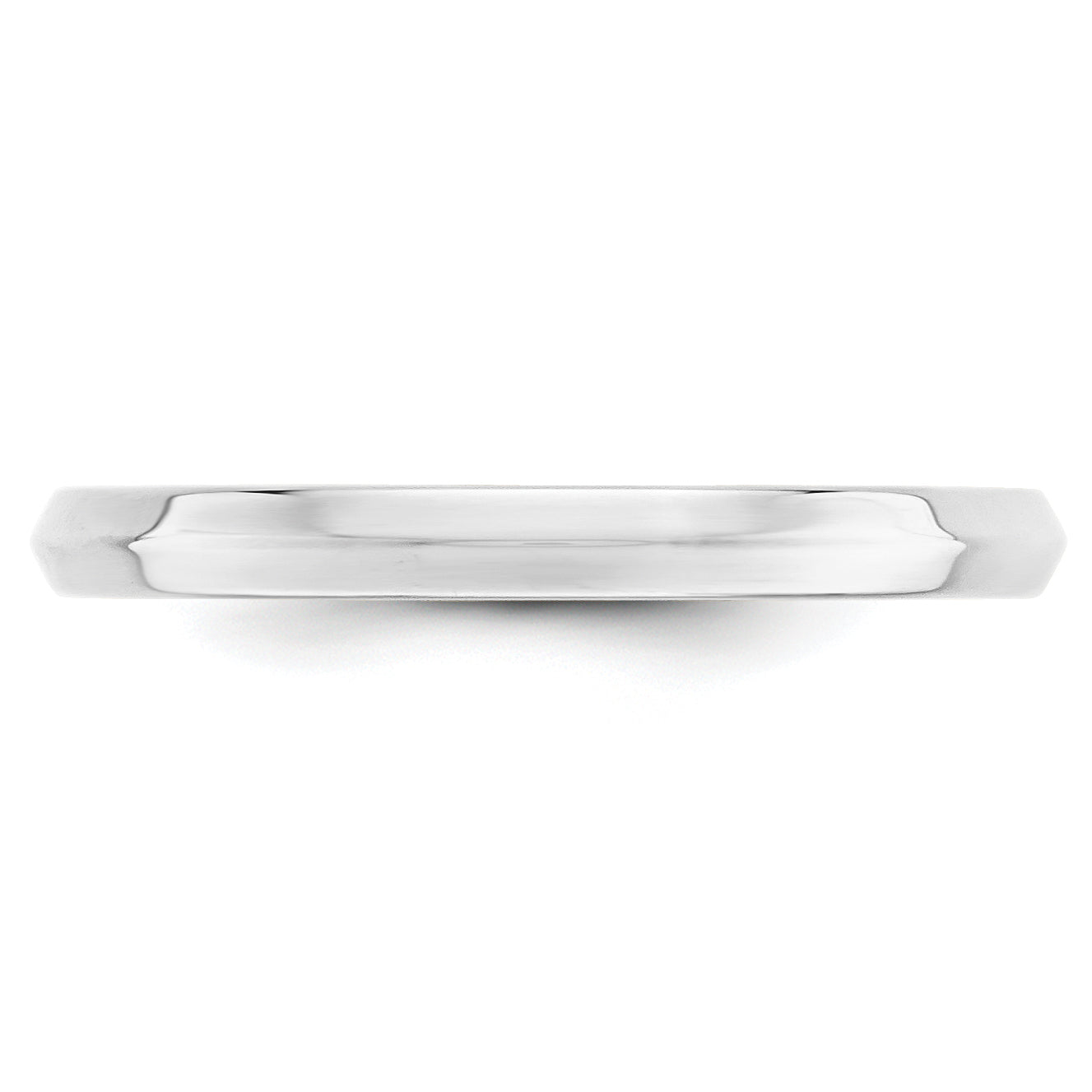14k White Gold 2.5mm Knife Edge Comfort Fit Wedding Band