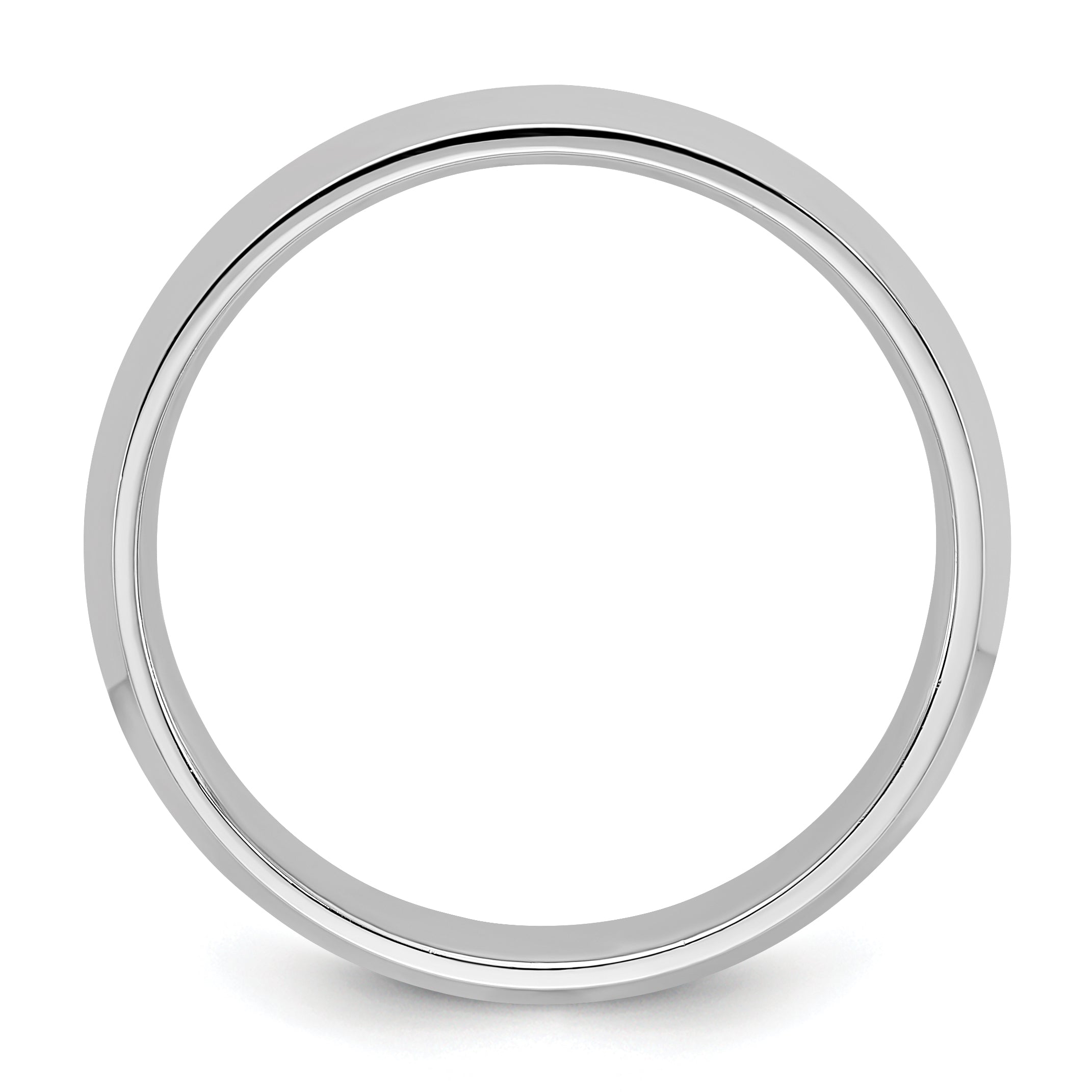 10k White Gold 4mm Knife Edge Comfort Fit Wedding Band Size 4 Secondary image