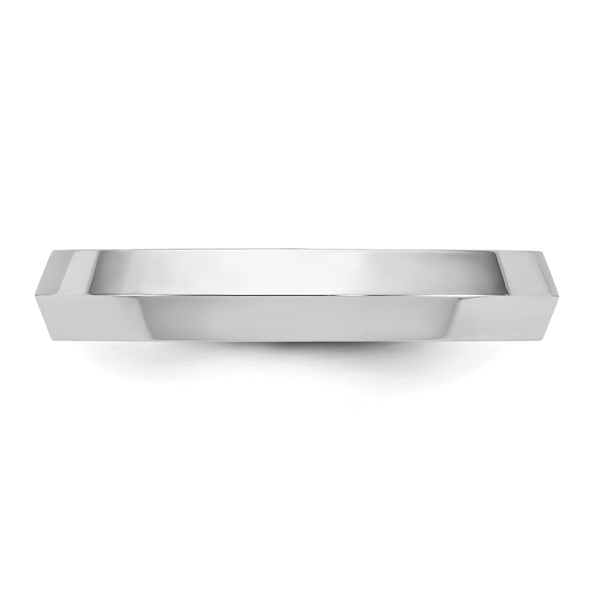 4.0mm 10K White Gold Knife Edge Comfort Fit Wedding Band - Sophia Jewelers