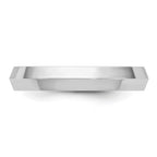 14k White Gold 4mm Knife Edge Comfort Fit Wedding Band Size 14