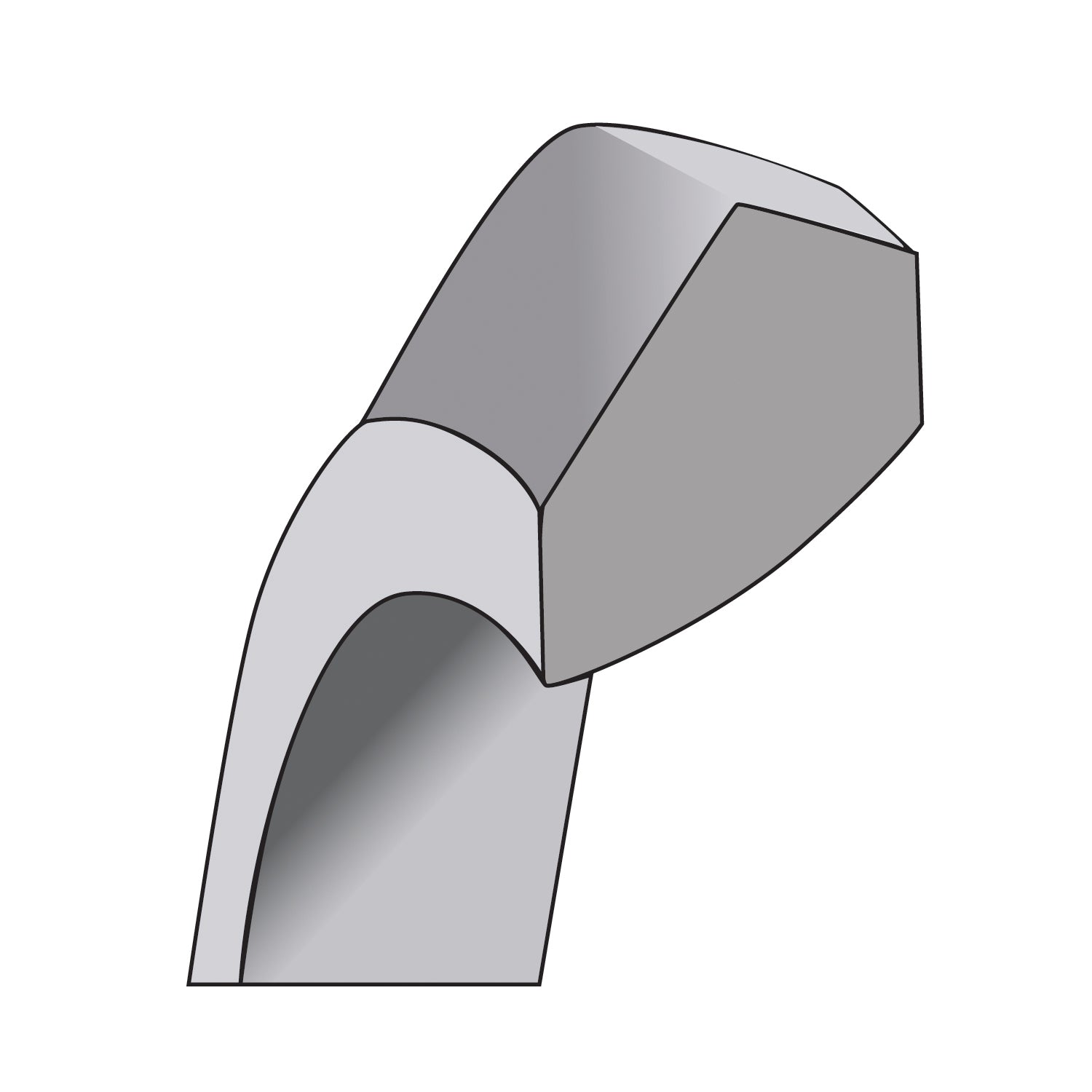 14k White Gold 6mm Knife Edge Comfort Fit Wedding Band Size 14