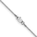 14K White Gold Solid Box Chain Necklace 0.9mm