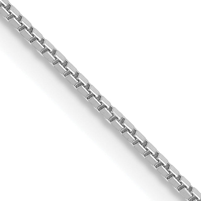 Polished Box Chain Necklace in 10K White Gold