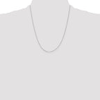 14K White Gold 22 inch .5mm Box with Spring Ring Clasp Chain