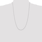 14K White Gold 26 inch .5mm Box with Spring Ring Clasp Chain