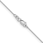 14K White Gold 30 inch .5mm Box with Lobster Clasp Chain