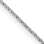 14K White Gold 30 inch .5mm Box with Lobster Clasp Chain