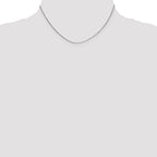 14K White Gold Solid Box Chain Necklace 0.7mm