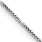 14K White Gold Solid Box Chain Necklace 0.7mm