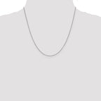 14K White Gold 20 inch .7mm Box with Lobster Clasp Chain