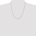 14K White Gold 22 inch .7mm Box with Lobster Clasp Chain