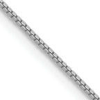 14K White Gold Solid Box Chain Necklace 0.7mm