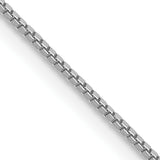 14K White Gold Solid Box Chain Necklace 0.7mm