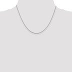 14K White Gold 18 inch .95mm Box with Lobster Clasp Chain