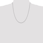 14K White Gold 22 inch .95mm Box with Lobster Clasp Chain