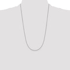 14K White Gold 26 inch .95mm Box with Lobster Clasp Chain