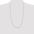 14K White Gold 28 inch .95mm Box with Lobster Clasp Chain