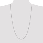 14K White Gold 30 inch .95mm Box with Lobster Clasp Chain