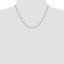 14K White Gold 18 inch 1mm Box with Lobster Clasp Chain