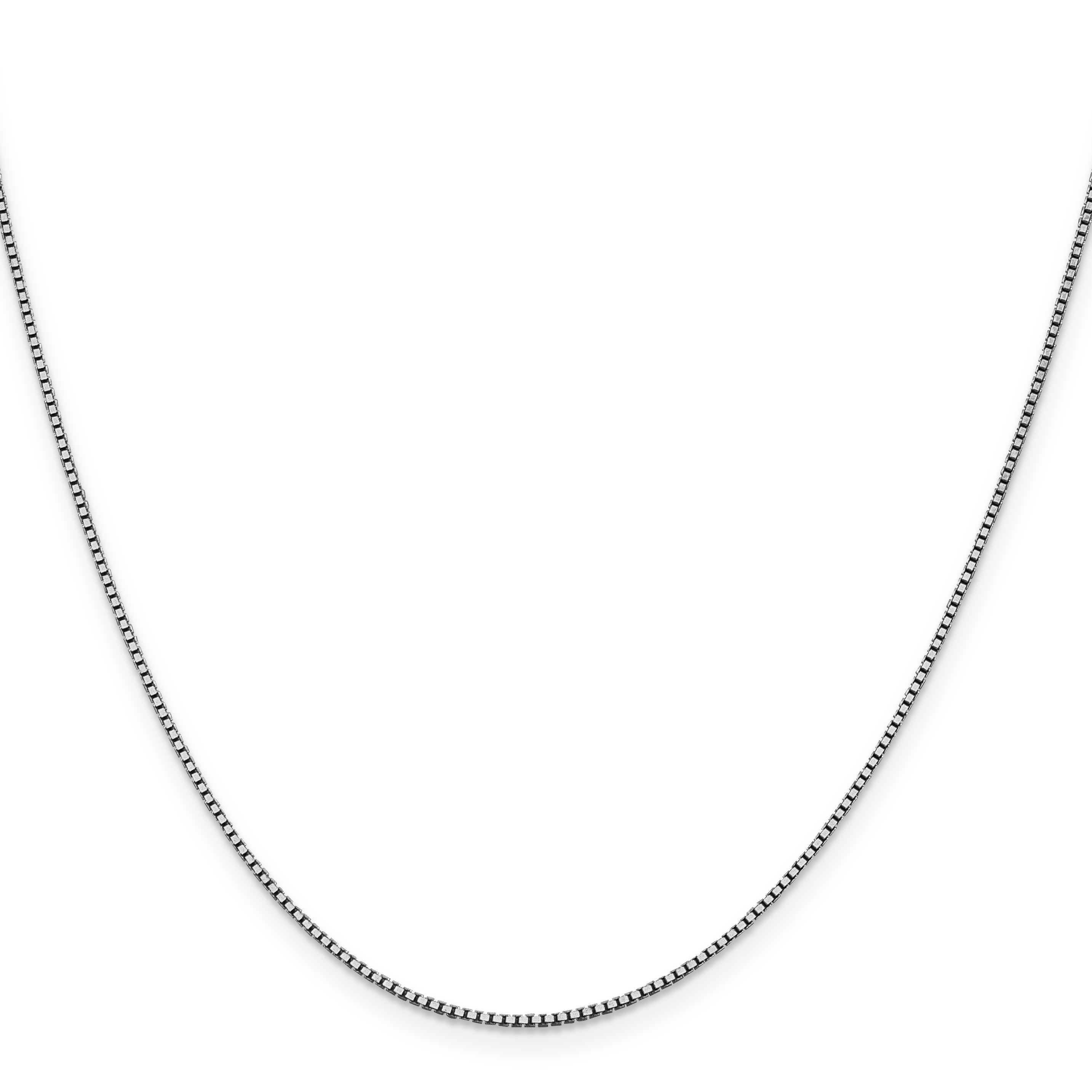 Box Chain Necklace in 14K White Gold, 1.05mm Secondary image