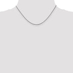 14K White Gold 16 inch 1.05mm Box with Lobster Clasp Chain