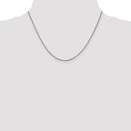 14K White Gold 18 inch 1.05mm Box with Lobster Clasp Chain