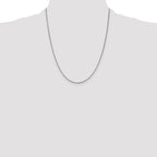 14K White Gold 22 inch 1.05mm Box with Lobster Clasp Chain