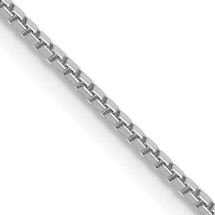14K White Gold 30 inch 1.05mm Box with Lobster Clasp Chain