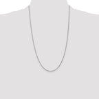 14K White Gold 26 inch 1.4mm Box with Lobster Clasp Chain
