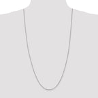 14K White Gold 30 inch 1.4mm Box with Lobster Clasp Chain