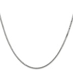 14K White Gold Solid Box Chain Necklace 1.5mm