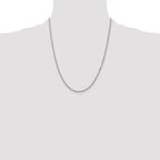 14K White Gold Solid Box Chain Necklace 1.5mm - Sophia Jewelers