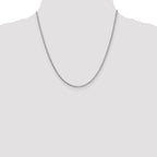 14K White Gold 20 inch 1.9mm Box with Lobster Clasp Chain
