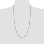 14K White Gold 28 inch 1.9mm Box with Lobster Clasp Chain