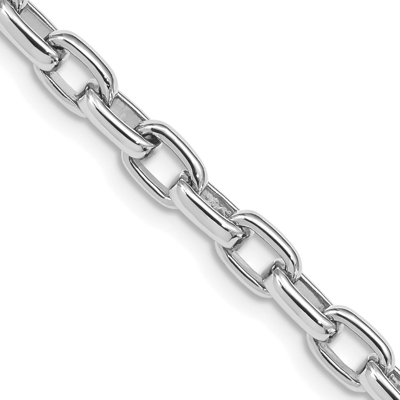 14K White Gold Solid Fancy Chain Bracelet 5mm