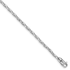 14K 7.25 inch 2.75mm Hand Polished Fancy Link with Lobster Clasp Bracelet