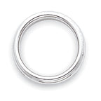 14k White Gold 3mm Milgrain Half Round Wedding Band