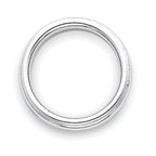 3.0mm 10K White Gold Milgrain Half Round Wedding Band - Sophia Jewelers