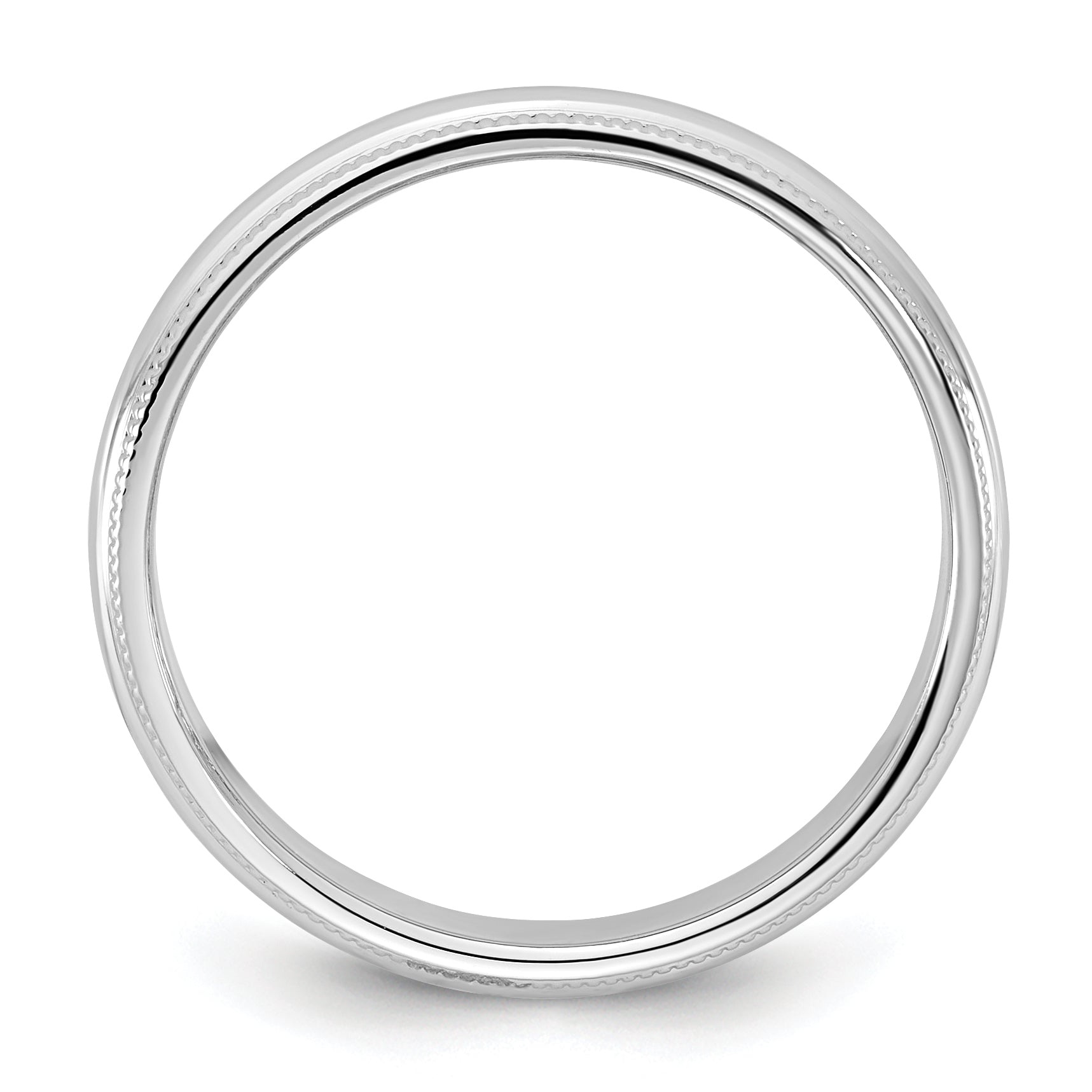 14KW 3.5mm Milgrain Half Round Band