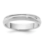 14KW 3.5mm Milgrain Half Round Band
